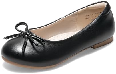 DREAM PAIRS Girls Dress Shoes Ballet Flats Slip-on Fashion Bow Flower Girl Shoes for Wedding School Party Birthday