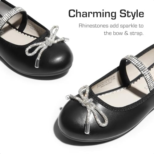 DREAM PAIRS Girls Dress Shoes Slip-on Flower Girl Ballet Flats For Party Wedding Performance Prom Graduation