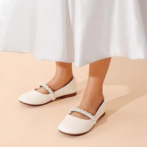 DREAM PAIRS Girls Mary Jane Dress Shoes Ballerina Flats For Wedding Party (Toddler/Little Kid/Big Kid)