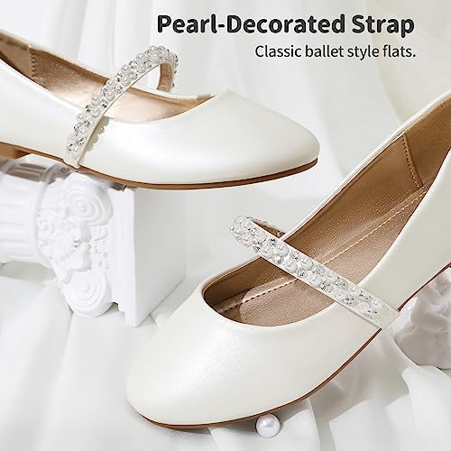 DREAM PAIRS Girls Mary Jane Dress Shoes Ballerina Flats For Wedding Party (Toddler/Little Kid/Big Kid)