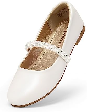 DREAM PAIRS Girls Mary Jane Dress Shoes Ballerina Flats for Wedding Party (Toddler/Little Kid/Big Kid)