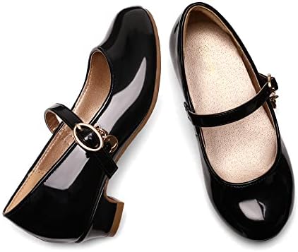 DREAM PAIRS Girls Mary Jane Low Heel Princess Flower Wedding Party Pump Dress Shoes