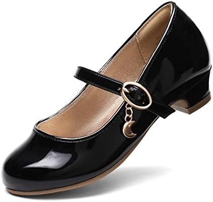 DREAM PAIRS Girls Mary Jane Low Heel Princess Flower Wedding Party Pump Dress Shoes