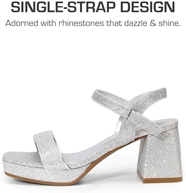 DREAM PAIRS Girls Sandals Open Toe Low Block Chunky Heels Sandals Party Dress Pumps Shoes For Little Big Kid