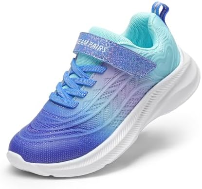 DREAM PAIRS Girls Shoes Kids Tennis Sparkle Ease Running Athletic Lightweight Sneakers for Little/Big Kids Toddler