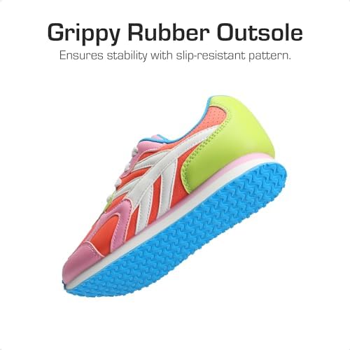 DREAM PAIRS Girls Sneakers Lace-up Tennis Running Casual LilLegends Lightweight Classic Walking Shoes For Little/Big Kid