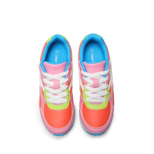 DREAM PAIRS Girls Sneakers Lace-up Tennis Running Casual LilLegends Lightweight Classic Walking Shoes For Little/Big Kid