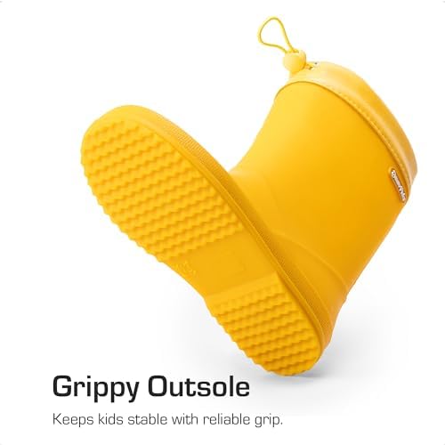 DREAM PAIRS Kids Rain Boots Boys Girls Lightweight Boots Waterproof Easy-on Outdoor Playing Rain Boot Unisex-Child