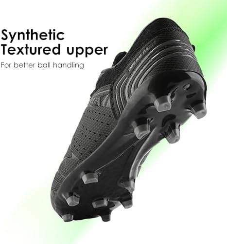 DREAM PAIRS Mens Sport Flexible Athletic Lace Up Light Weight Outdoor Cleats Football Soccer Shoes