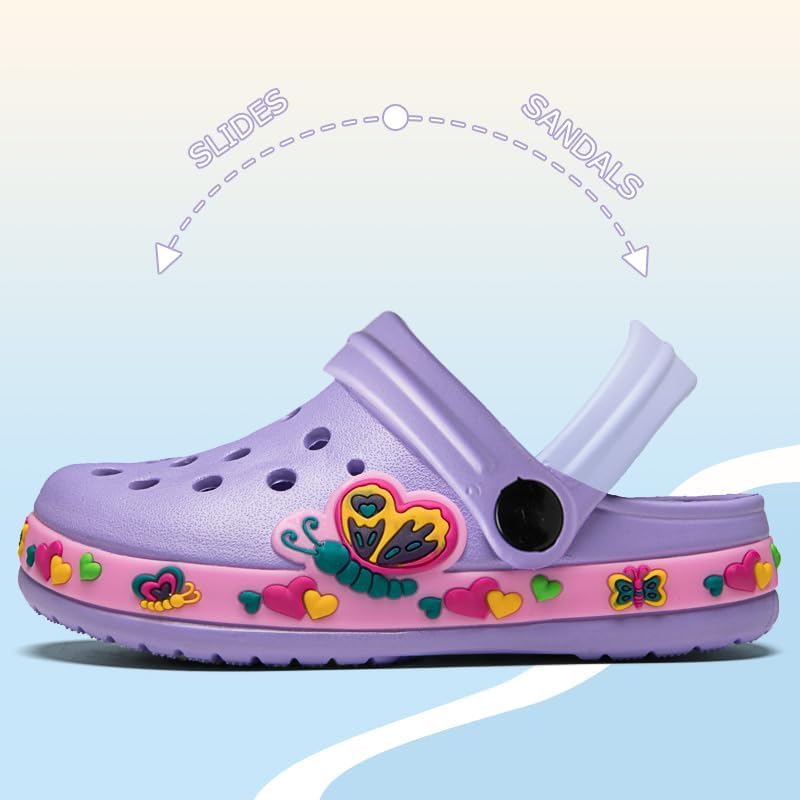 Drecage Toddler Clogs Kids Clogs For Girls Boys Slip On Garden Clogs Slide Sandals Waterproof Beach Pool Shoes Slipper