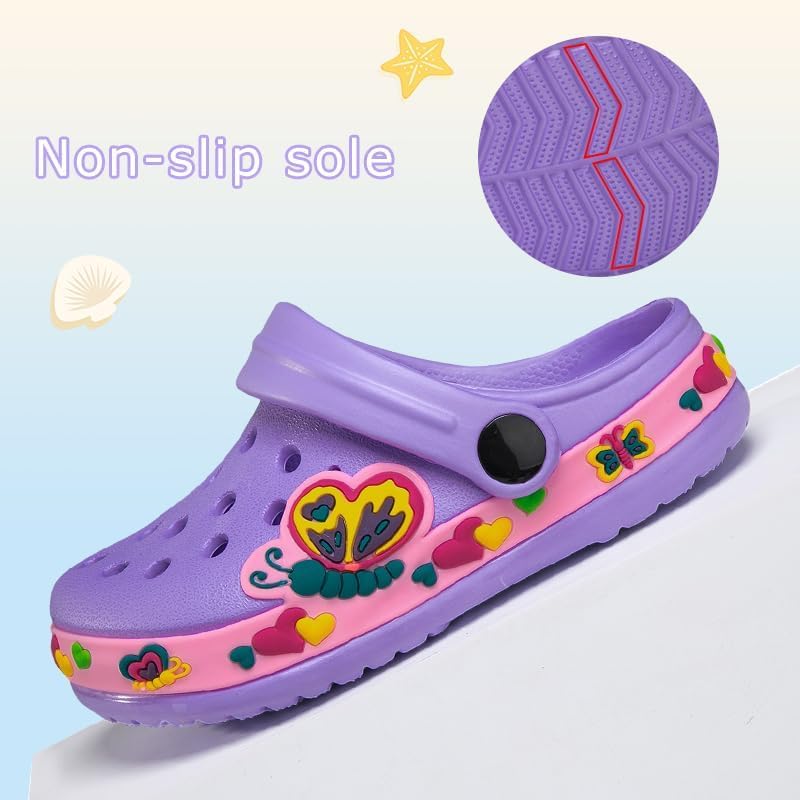Drecage Toddler Clogs Kids Clogs For Girls Boys Slip On Garden Clogs Slide Sandals Waterproof Beach Pool Shoes Slipper