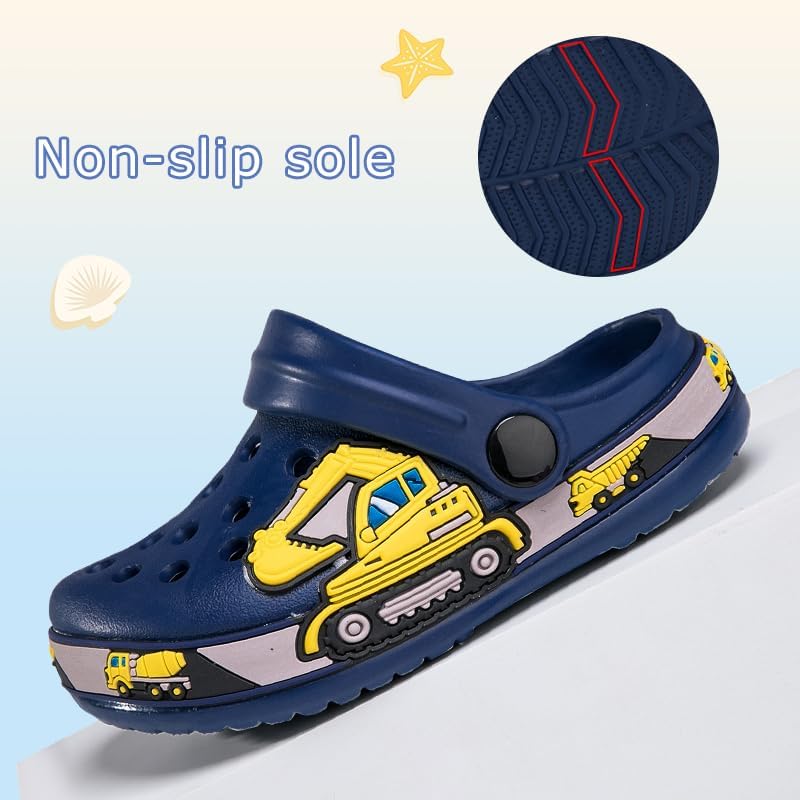 Drecage Toddler Clogs Kids Clogs For Girls Boys Slip On Garden Clogs Slide Sandals Waterproof Beach Pool Shoes Slipper