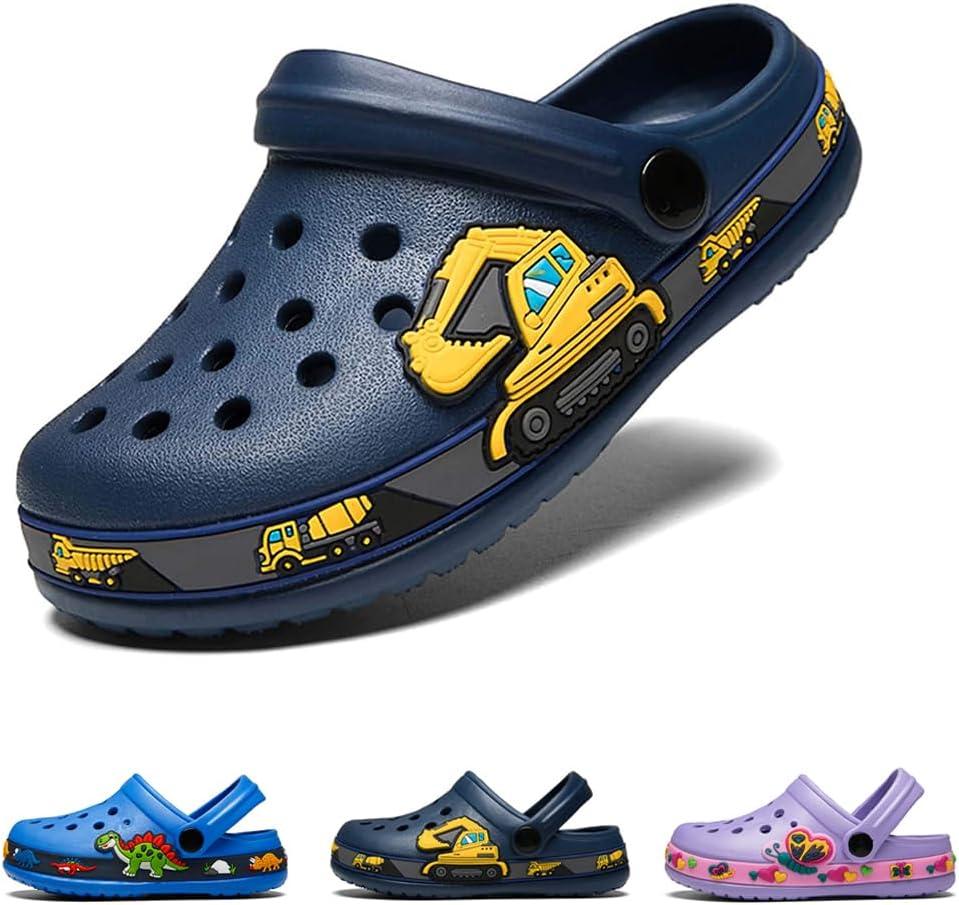 Drecage Toddler Clogs Kids Clogs for Girls Boys Slip on Garden Clogs Slide Sandals Waterproof Beach Pool Shoes Slipper