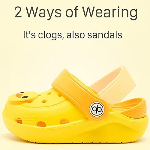 Dripdrop Girls Comfort Clogs Kids Slip On Garden Shoes Boys Lightweight Beach Pool Slide Sandals Shower Slipper (Toddler/Little Kids)