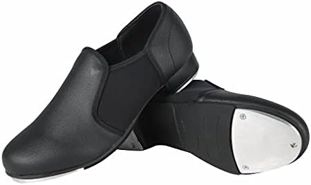 Dynadans Manmade Leather Slip On Tap Shoe Dance Shoes for Women and Men's Dance Shoes