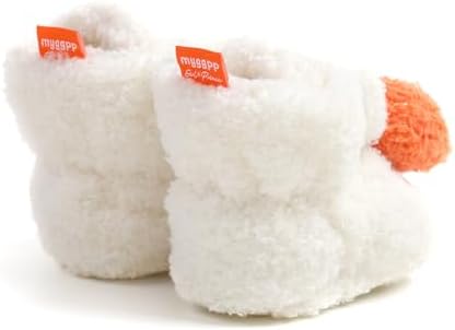 E-FAK Newborn Baby Cozy Fleece Booties With Grippers Winter Slippers Socks Soft Sole Stay On Infant First Walker Crib Shoes