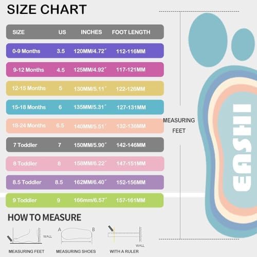 Eashi Baby Boy Girl Non-Skid Indoor Infant Walking Shoes Breathable Warm Elastic Sock Shoes With Memory Sole Protect Toes Outdoor Sneakers