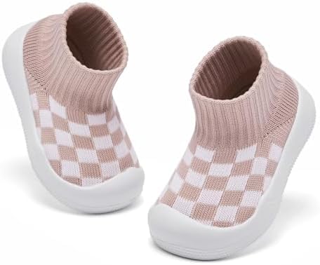 Eashi Baby Boy Girl Non-Skid Indoor Infant Walking Shoes Breathable Warm Elastic Sock Shoes With Memory Sole Protect Toes Outdoor Sneakers