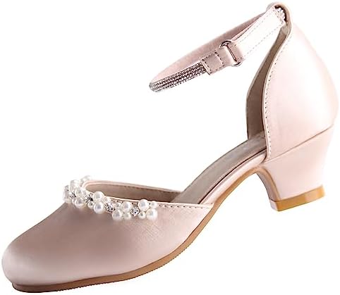 EIGHT KM Girls High Heels - Weeding Party Little Girl Heels Multi-Colored Ages 3-13 Years - High Heels for Girls & Kids - Wide Fit Toddler High Heels High Heels for Kids