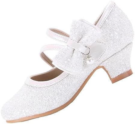 EIGHT KM Mary Jane Shoes for Girls - Toddler Shoes Girl Mary Jane Flats Kid Shoes - Multi Sizes & Colors for Ages 3-13 Years Baby Girl Shoes - Party Wedding Heels for Girls
