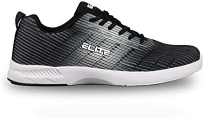 ELITE Men's Wave Bowling Shoes - Lightweight Breathable Knitted Uppers Universal Soles
