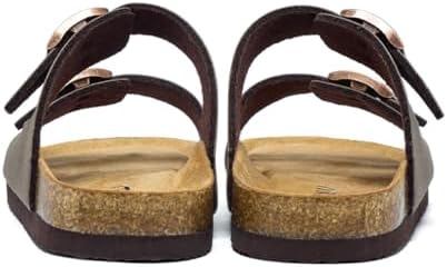 EQW Kids Sandals With Cork Footbed Boys&Girls Slides Hiking Non-slip Adjustable Buckle For Indoor & Outdoor Summer
