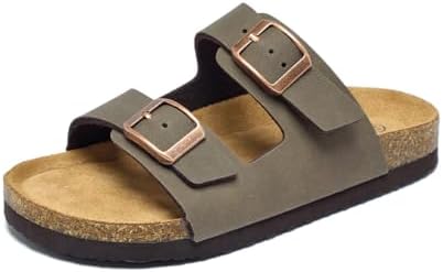 EQW Kids Sandals with Cork Footbed Boys&Girls Slides Hiking Non-slip Adjustable Buckle for Indoor & Outdoor Summer