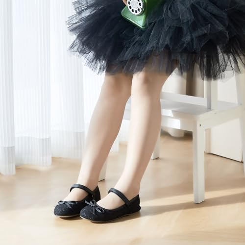 ESTINE Mary Jane Flats For Toddler Girls Little Kids Glittery Dress Princess Wedding Ballet Shoes