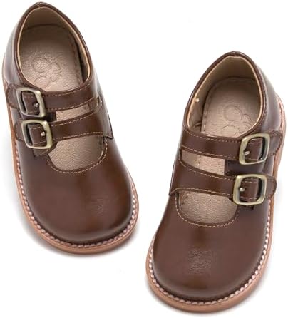 ESTINE Toddler Kids Bow School Uniform Oxford-Little Girls Flower Dress Party Shoes