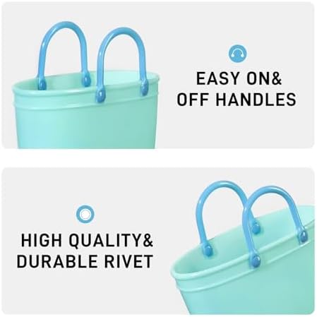 EUXTERPA Boys Girls Waterproof Rain Boots Kids Toddler Solid Color Boots With Easy On Handles