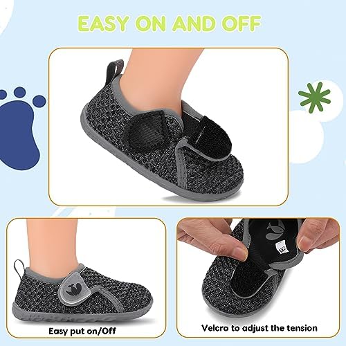 FEETCITY Baby Boys Girls First Walking Shoes Infant Sneakers Crib Shoes Breathable Lightweight Slip On Shoes