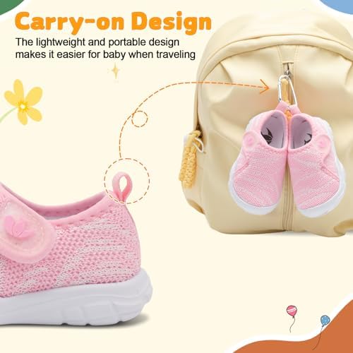 FEETCITY Baby Shoes Boys Girls First Walking Shoes Infant Sneakers Lightweight Slip On Shoe