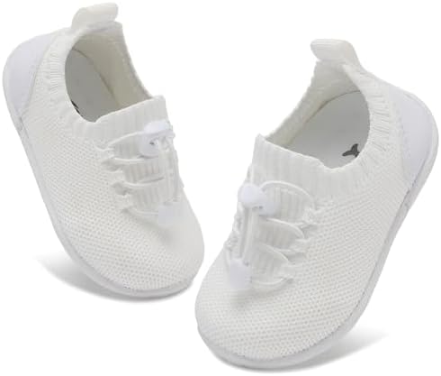 FEETCITY Baby Shoes Boys Girls First Walking Shoes Infant Sneakers Crib Shoes Breathable Lightweight Slip On Shoes