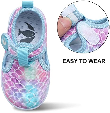 FEETCITY Boys Girls Water Shoes Kids Aqua Socks Quick Dry Barefoot For Beach Swimming Pool