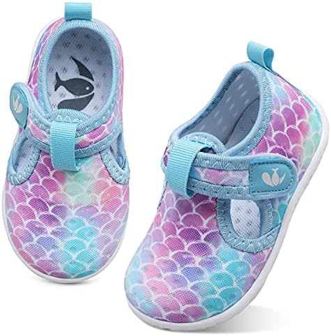 FEETCITY Boys Girls Water Shoes Kids Aqua Socks Quick Dry Barefoot for Beach Swimming Pool