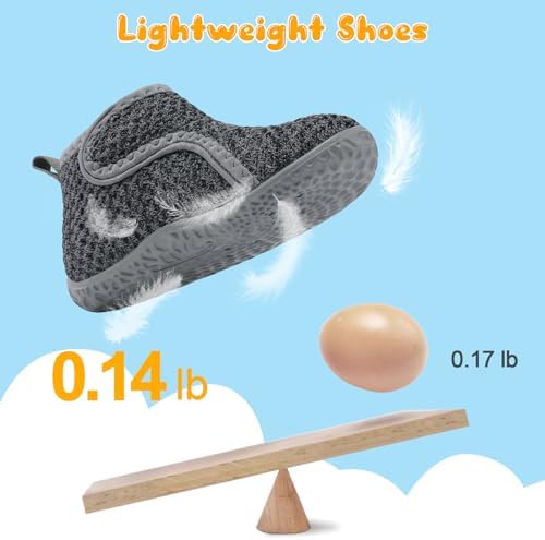 FEETCITY Lightweight Baby Sock Shoes Baby Walking Shoes Boys Girls Infant High-Top Shoe 12-18 Months