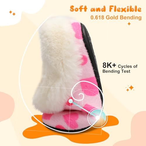 FEETCITY Toddler Slippers - Slip On Shoes For Girls & Boys Lightweight & Warm Indoor Walking Shoes