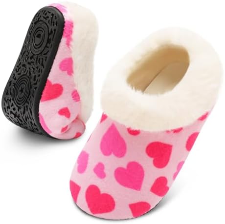 FEETCITY Toddler Slippers - Slip On Shoes for Girls & Boys Lightweight & Warm Indoor Walking Shoes