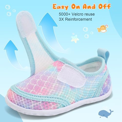 FEETCITY Toddler Water Shoes Boys Girls Swim Shoes Quick Dry Kids Aqua Socks Barefoot For Beach Swimming Pool