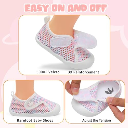 FEETCITY Wide Baby Water Shoes Boys Girls Barefoot Shoes Quick-Dry Kids Aqua Socks For Beach Swim Pool