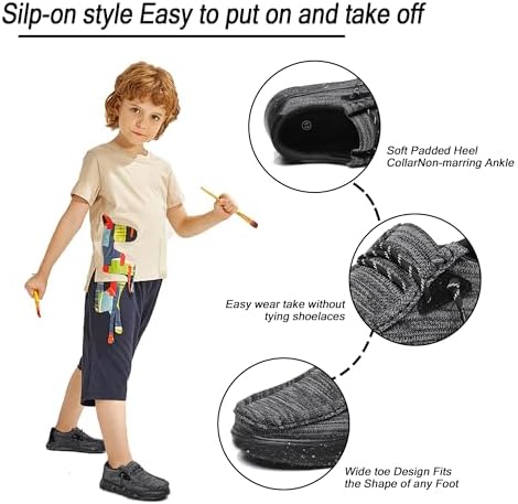 Felabo Kids Boys Girls Slip-On Casual Loafer(Toddler/Little Kid/Big Kid)