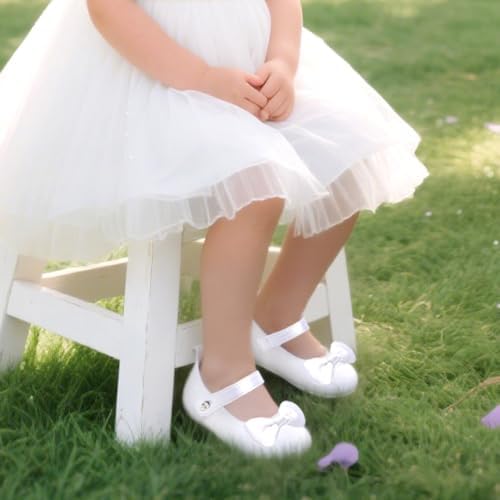 Felix & Flora Soft Sole Baby Shoes - Infant Baby Girls Ballet Flats Moccasinss Rubber Sole Walking Crib Shoes