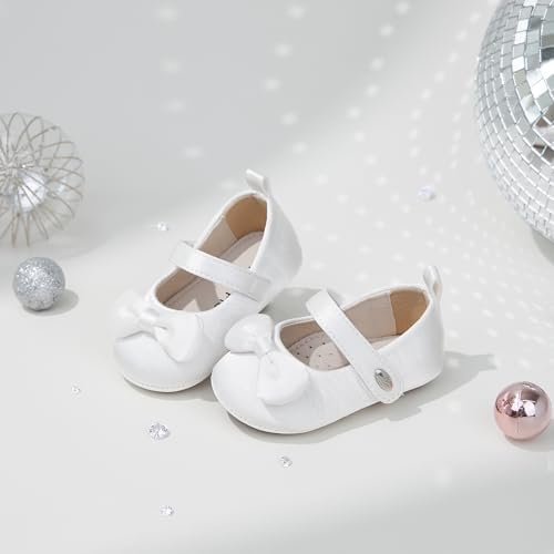 Felix & Flora Soft Sole Baby Shoes - Infant Baby Girls Ballet Flats Moccasinss Rubber Sole Walking Crib Shoes