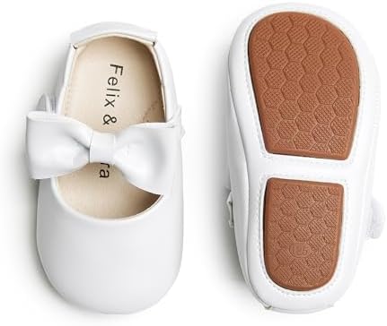 Felix & Flora Soft Sole Baby Shoes - Infant Baby Walking Shoes Moccasinss Rubber Sole Crib Shoes