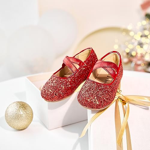 Felix & Flora Toddler Girl Dress Shoes - Flower Girl Ballet Mary Jane Flats Party School Wedding