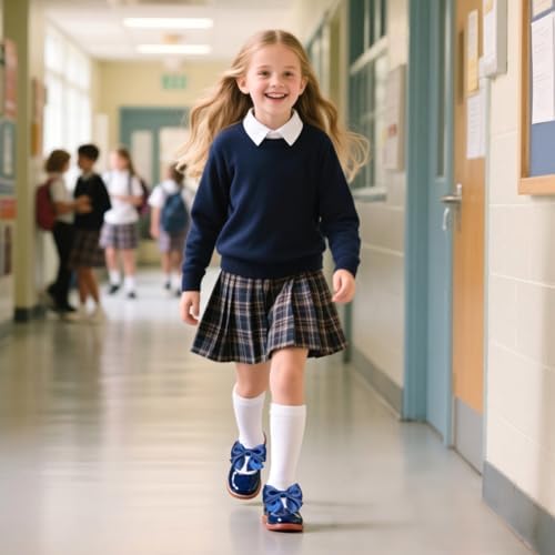 Felix & Flora Toddler Girl Oxford Dress Shoes - Mary Jane Flats For Little Girl Party School Shoes