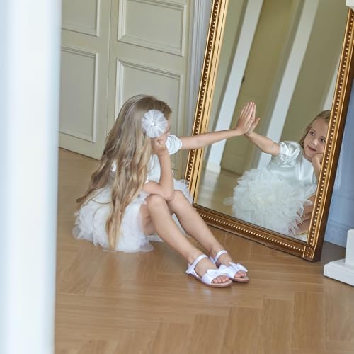 Felix & Flora Toddler Girl Sandals - Flower Girl Dress Shoes Open Toe Little Kid Summer Flats