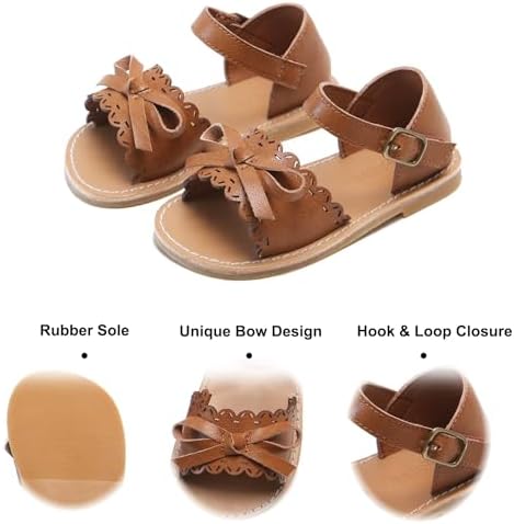 Felix & Flora Toddler Girl Sandals - Little Girl Easter Summer Dress Shoes Lightweight Open Toe Beach Holiday