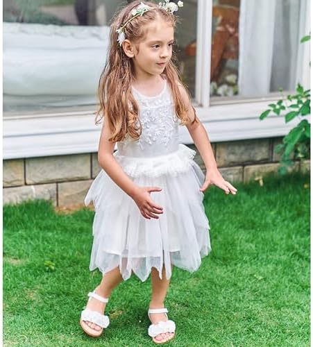 Felix & Flora Toddler Girls Sandals Soft Rubber Flats Summer Baby Flower Girl Shoes