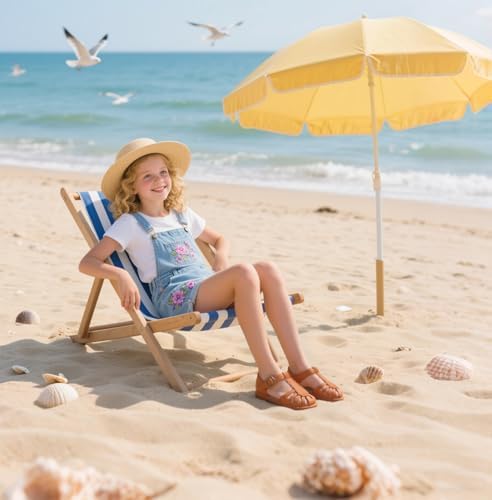 Felix & Flora Toddler Girls Sandals Soft Rubber Princess Flat Shoes Summer Flower Girl Shoes